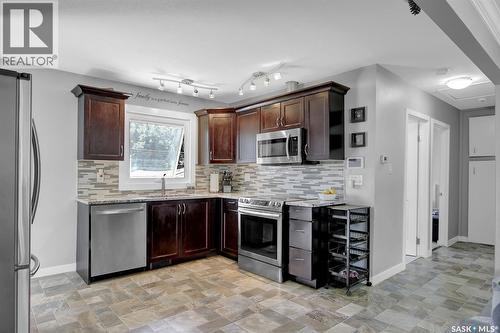 5513 4Th Avenue, Regina, SK - Indoor Photo Showing Kitchen With Stainless Steel Kitchen With Upgraded Kitchen