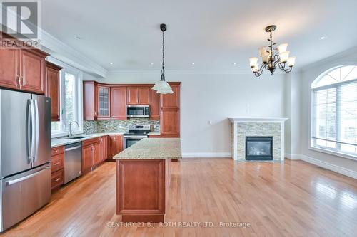 16 Gray Lane, Barrie, ON - Indoor Photo Showing Kitchen With Fireplace With Upgraded Kitchen