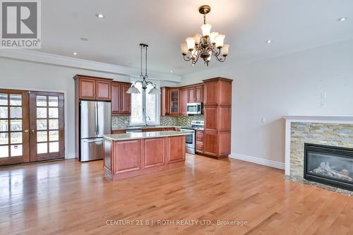 16 Gray Lane, Barrie, ON - Indoor Photo Showing Kitchen With Fireplace With Upgraded Kitchen