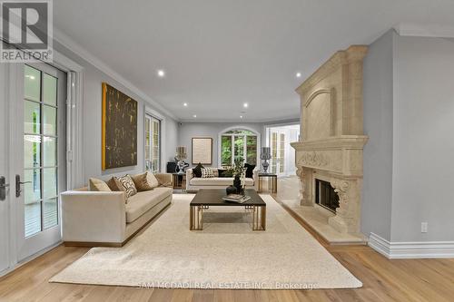2025 Heartwood Court, Mississauga, ON - Indoor Photo Showing Living Room With Fireplace