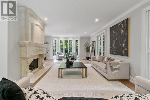 2025 Heartwood Court, Mississauga, ON - Indoor Photo Showing Living Room With Fireplace