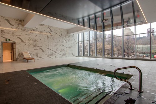 Hot tub - 2903-2320 Rue Tupper, Montréal (Ville-Marie), QC - Indoor Photo Showing Other Room With In Ground Pool