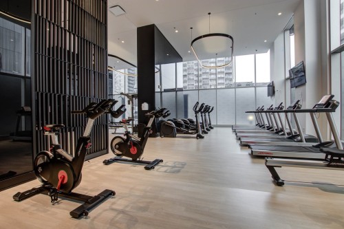 Exercise room - 2903-2320 Rue Tupper, Montréal (Ville-Marie), QC - Indoor Photo Showing Gym Room