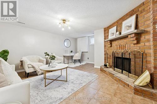1312 Cherrydown Drive, Oshawa, ON - Indoor Photo Showing Living Room With Fireplace