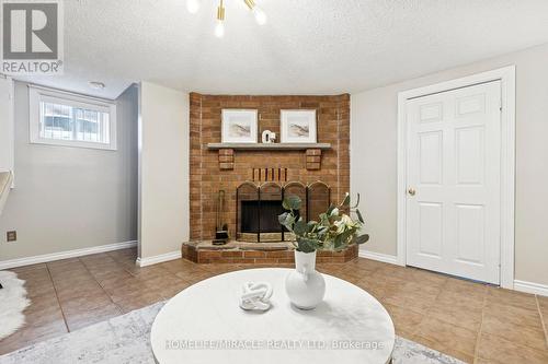 1312 Cherrydown Drive, Oshawa, ON - Indoor Photo Showing Living Room With Fireplace