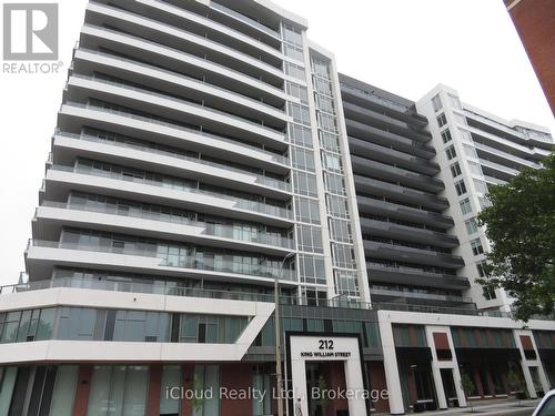 1104 - 212 King William Street E, Hamilton, ON - Outdoor With Balcony With Facade