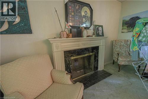 46 Birchcliff Avenue, Kitchener, ON - Indoor Photo Showing Living Room With Fireplace