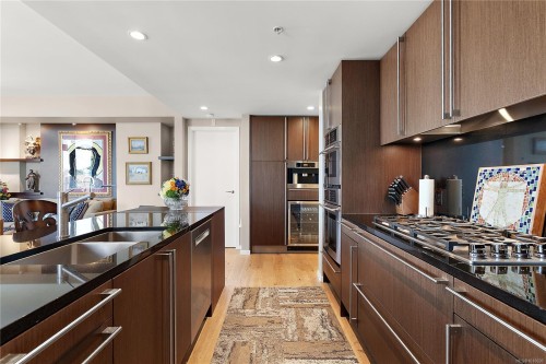 205-100 Saghalie Rd, Victoria, BC - Indoor Photo Showing Kitchen With Double Sink With Upgraded Kitchen