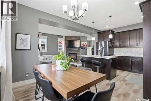 17 600 Maple Crescent, Warman, SK - Indoor Photo Showing Dining Room