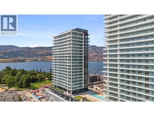 238 Leon Avenue Unit# 1505, Kelowna, BC - Outdoor With Body Of Water With Facade