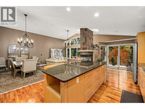 3929 Gallaghers Circle, Kelowna, BC - Indoor With Fireplace