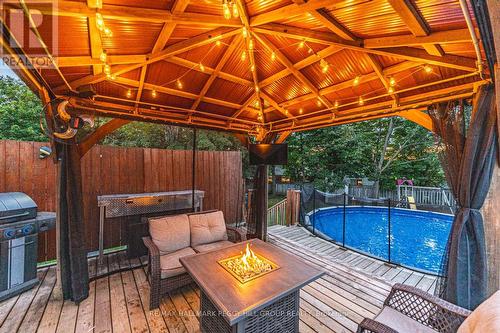20 Pae Drive, Barrie, ON - Outdoor With Above Ground Pool With Deck Patio Veranda With Exterior