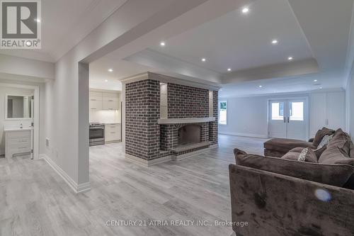 3225 Davis Drive, Whitchurch-Stouffville, ON - Indoor Photo Showing Living Room With Fireplace