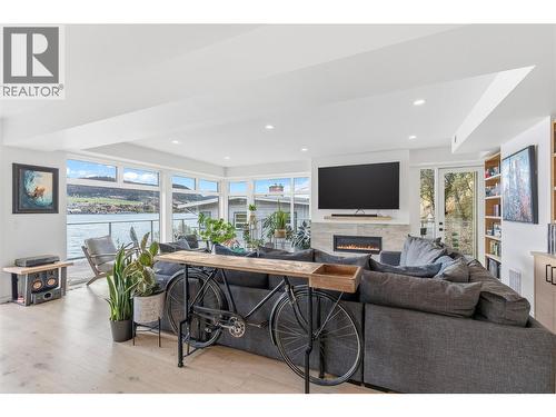 7305 Old Stamp Mill Road, Vernon, BC - Indoor Photo Showing Living Room With Fireplace