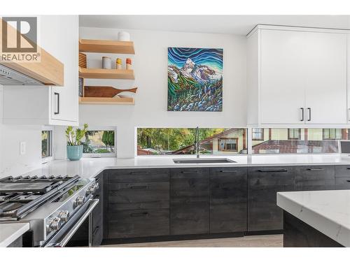 7305 Old Stamp Mill Road, Vernon, BC - Indoor Photo Showing Kitchen With Double Sink