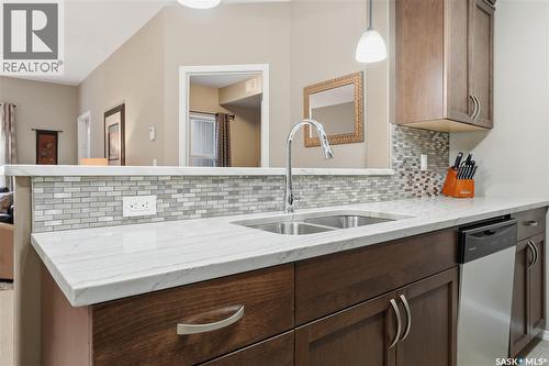 201 1220 Blackfoot Drive, Regina, SK - Indoor Photo Showing Kitchen With Double Sink