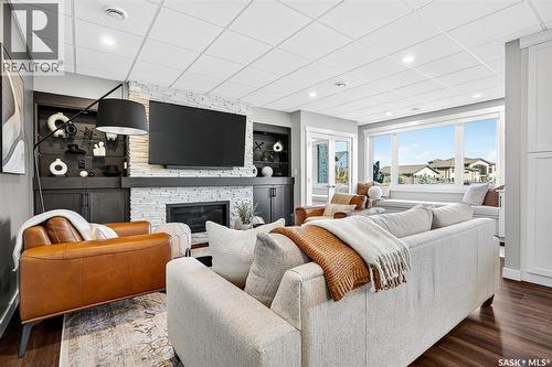 127 Iron Bridge Drive, Moose Jaw, SK - Indoor Photo Showing Other Room With Fireplace