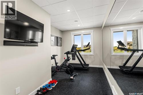 127 Iron Bridge Drive, Moose Jaw, SK - Indoor Photo Showing Gym Room