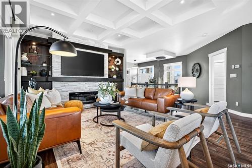 127 Iron Bridge Drive, Moose Jaw, SK - Indoor Photo Showing Other Room With Fireplace