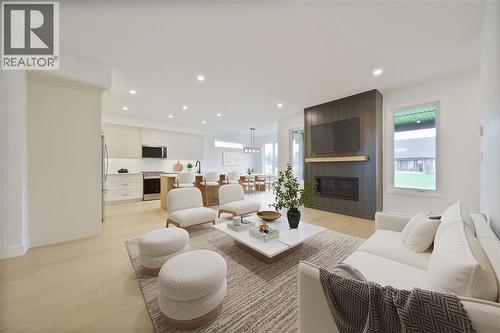 482 Julianna Court, Plympton-Wyoming, ON - Indoor Photo Showing Living Room With Fireplace