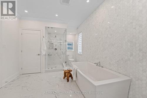 Spectacular, marble-clad five-piece ensuite. - 129 High Street W, Mississauga, ON - Indoor