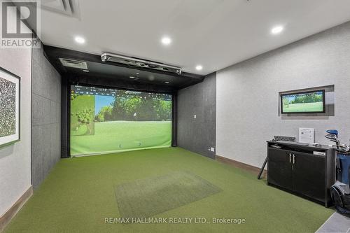 Golf simulator room. - 129 High Street W, Mississauga, ON - Indoor
