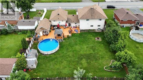 1512 Dominion, Sudbury, ON - Outdoor With Above Ground Pool