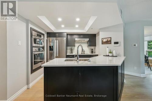 305 - 57 Suffolk Street W, Guelph (Downtown), ON - Indoor Photo Showing Kitchen With Double Sink With Upgraded Kitchen