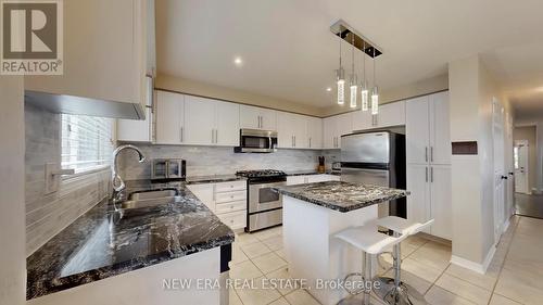 496 Delphine Drive, Burlington, ON - Indoor Photo Showing Kitchen With Double Sink With Upgraded Kitchen