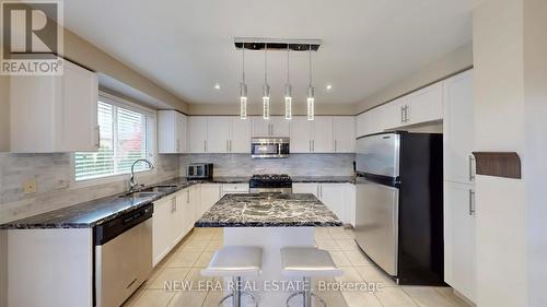 496 Delphine Drive, Burlington, ON - Indoor Photo Showing Kitchen With Double Sink With Upgraded Kitchen