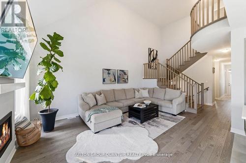 36 Bluestone Crescent, Brampton, ON - Indoor Photo Showing Living Room With Fireplace