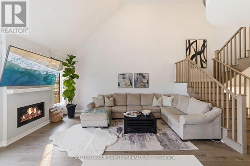 36 Bluestone Crescent, Brampton, ON - Indoor Photo Showing Living Room With Fireplace