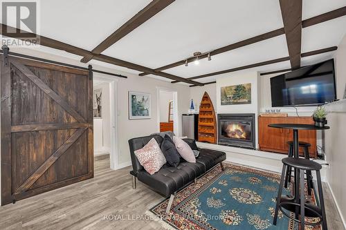43 Blacksmith Road, Rideau Lakes, ON - Indoor Photo Showing Living Room With Fireplace