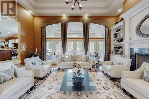 63 Grayfield Drive, Whitchurch-Stouffville, ON - Indoor Photo Showing Living Room With Fireplace