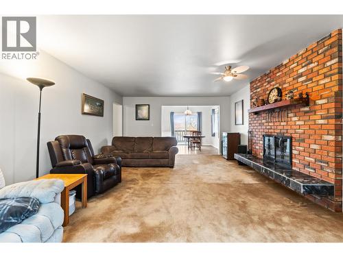 721 Granville Avenue, Enderby, BC - Indoor Photo Showing Living Room With Fireplace