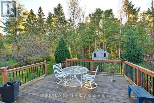 Large Back Deck with Views to Forest - 10 Cherry Sands Crescent, Wasaga Beach, ON - Outdoor With Deck Patio Veranda With Exterior