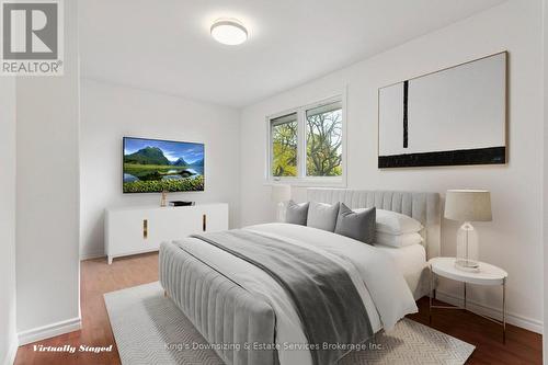 Bedroom #2 Virtually Staged - 142 Lynbrook Drive, Hamilton, ON - Indoor Photo Showing Bedroom