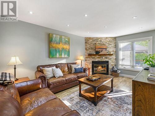 52 Keystone Drive, Brampton, ON - Indoor Photo Showing Living Room With Fireplace