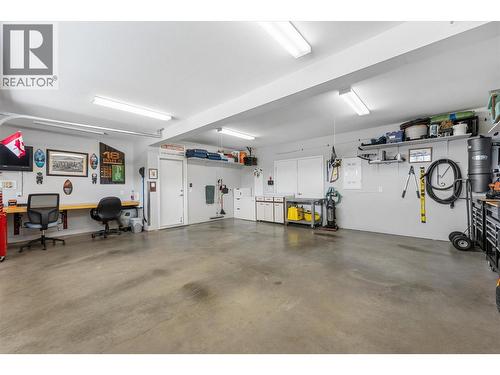 Oversize, Heated Garage - 2600 Paramount Drive, West Kelowna, BC - Indoor Photo Showing Garage