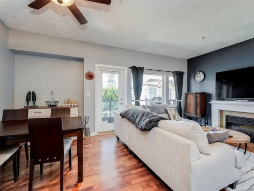 308-2747 Jacklin Rd, Langford, BC - Indoor Photo Showing Living Room With Fireplace