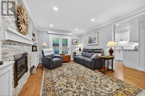 677 Powell Court, Burlington, ON - Indoor Photo Showing Living Room With Fireplace