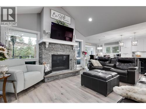 8458 Westcrest Drive, Prince George, BC - Indoor Photo Showing Living Room With Fireplace