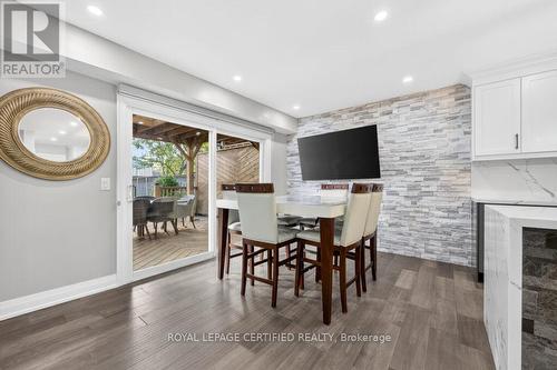 4174 Trellis Crescent, Mississauga, ON - Indoor Photo Showing Dining Room With Fireplace