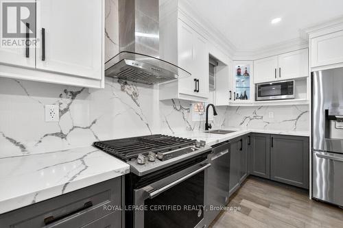 4174 Trellis Crescent, Mississauga, ON - Indoor Photo Showing Kitchen With Double Sink With Upgraded Kitchen