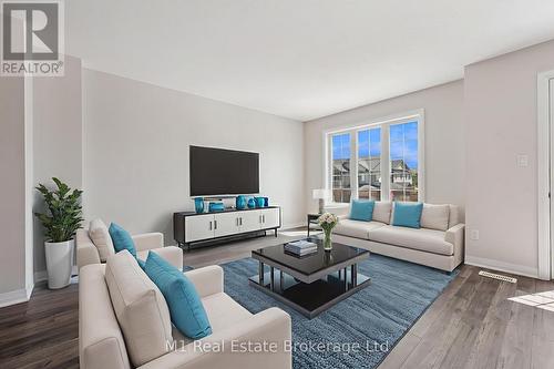 Virtually staged - 13 Meadowridge Street, Kitchener, ON - Indoor Photo Showing Living Room