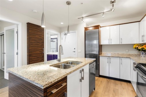 206-4040 Borden St, Saanich, BC - Indoor Photo Showing Kitchen With Double Sink With Upgraded Kitchen