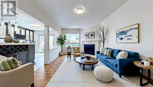 Virtual Staging - 59 Springer Drive, Richmond Hill, ON - Indoor Photo Showing Living Room With Fireplace