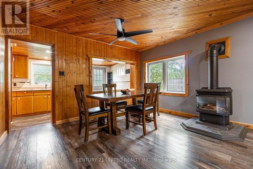 8186 Highway 28, North Kawartha, ON - Indoor Photo Showing Dining Room With Fireplace