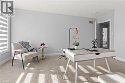 Office with light carpet - 