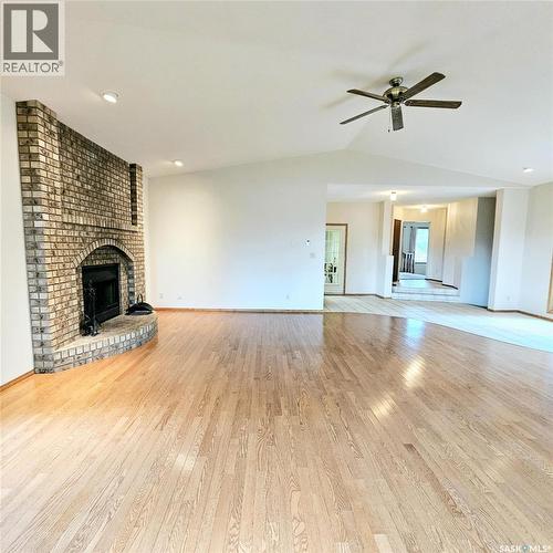 515 Grant Bay, Esterhazy, SK - Indoor Photo Showing Living Room With Fireplace